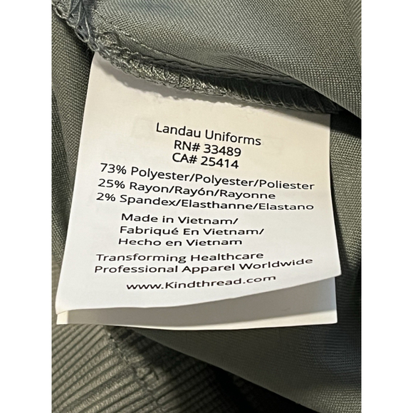 Landau Scrubs Womens XS Proflex Flat Front Cargo Jogger Seagrass Stretch NWT - Picture 10 of 12